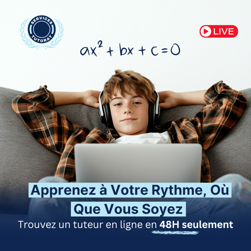 Cours de tutorat en ligne pour rattrapage scolaire à Laval