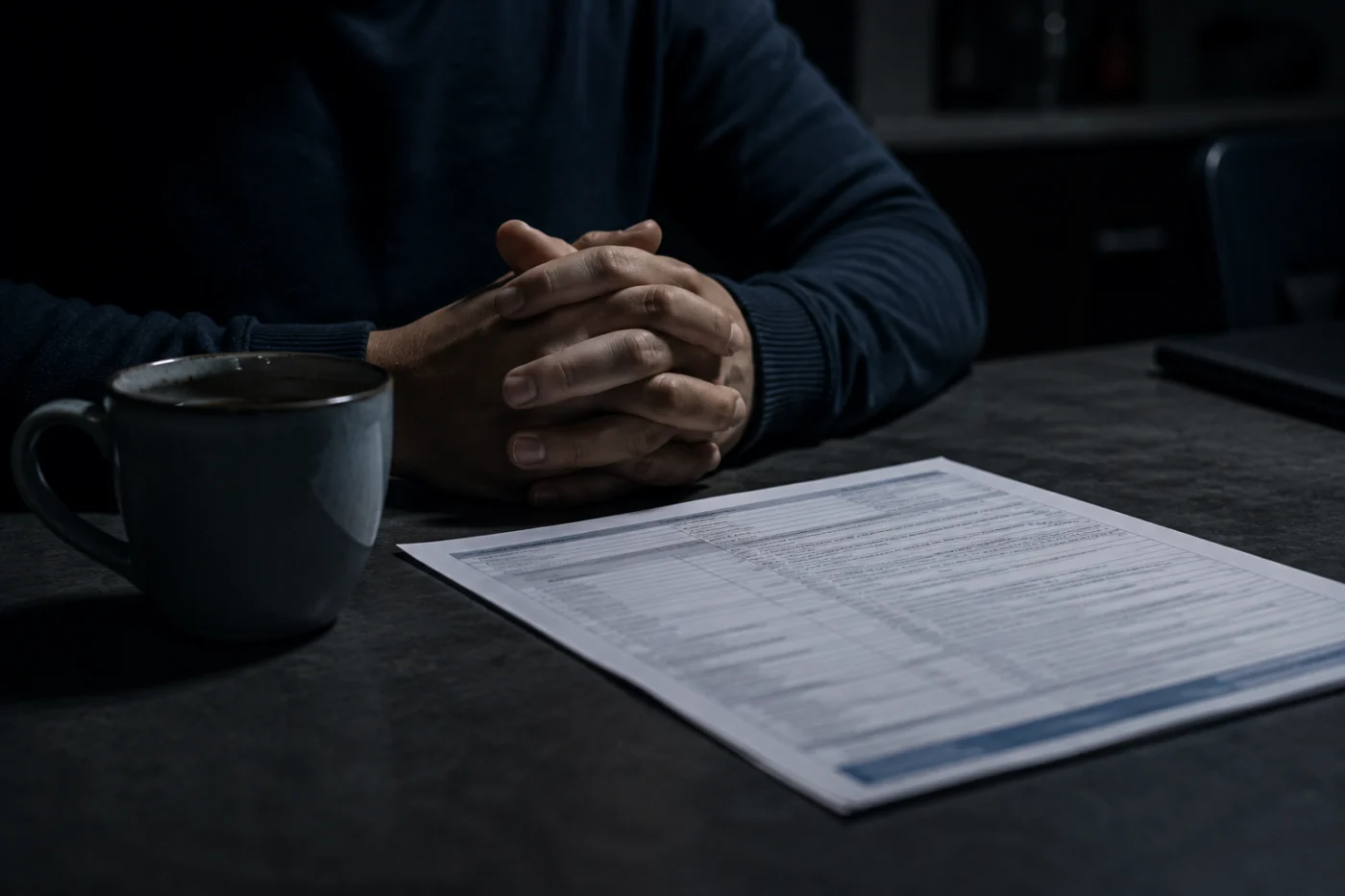 Un bulletin scolaire posé sur une table